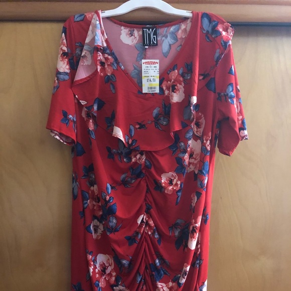 Red flower dress - Picture 1 of 4